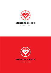 Obraz premium Medical check logo template.