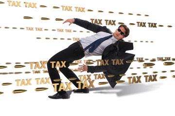 Business concept of tax payments burden