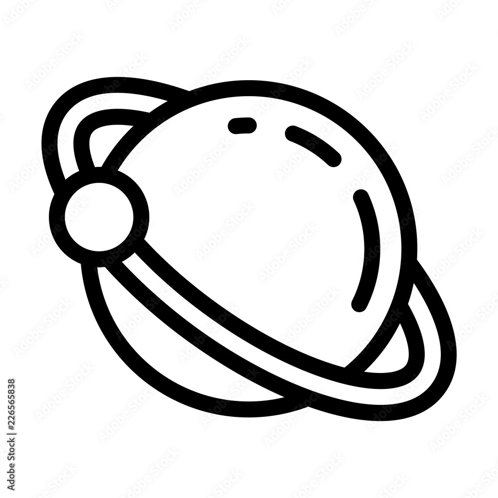 Poster uranus planet icon. outline uranus planet vector icon for web design isolated on white background
