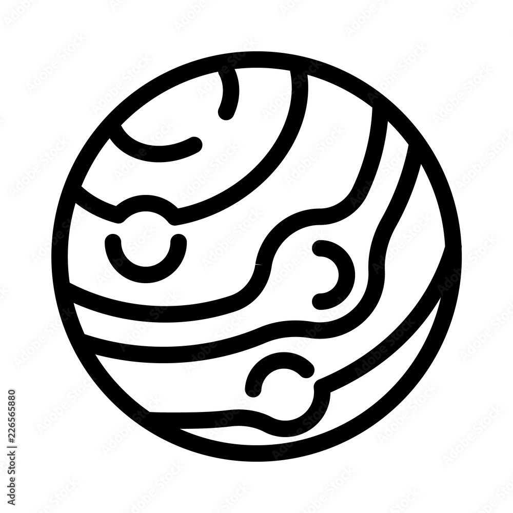 Aufkleber neptun planet icon. outline neptun planet vector icon for web design isolated on white background
