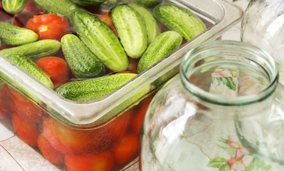Canning fresh vegetables for the winter