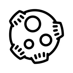 Meteorite icon. Outline meteorite vector icon for web design isolated on white background © nsit0108