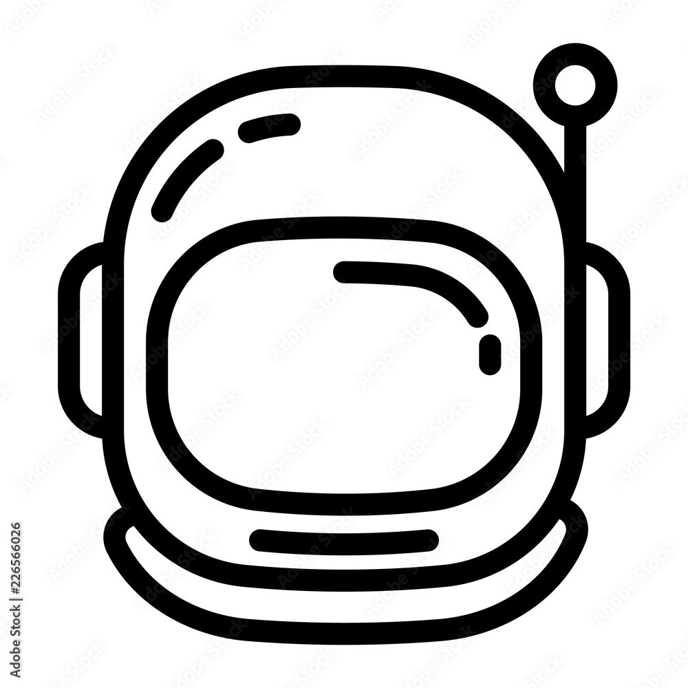 Aufkleber astronaut helmet icon. outline astronaut helmet vector icon for web design isolated on white backgro