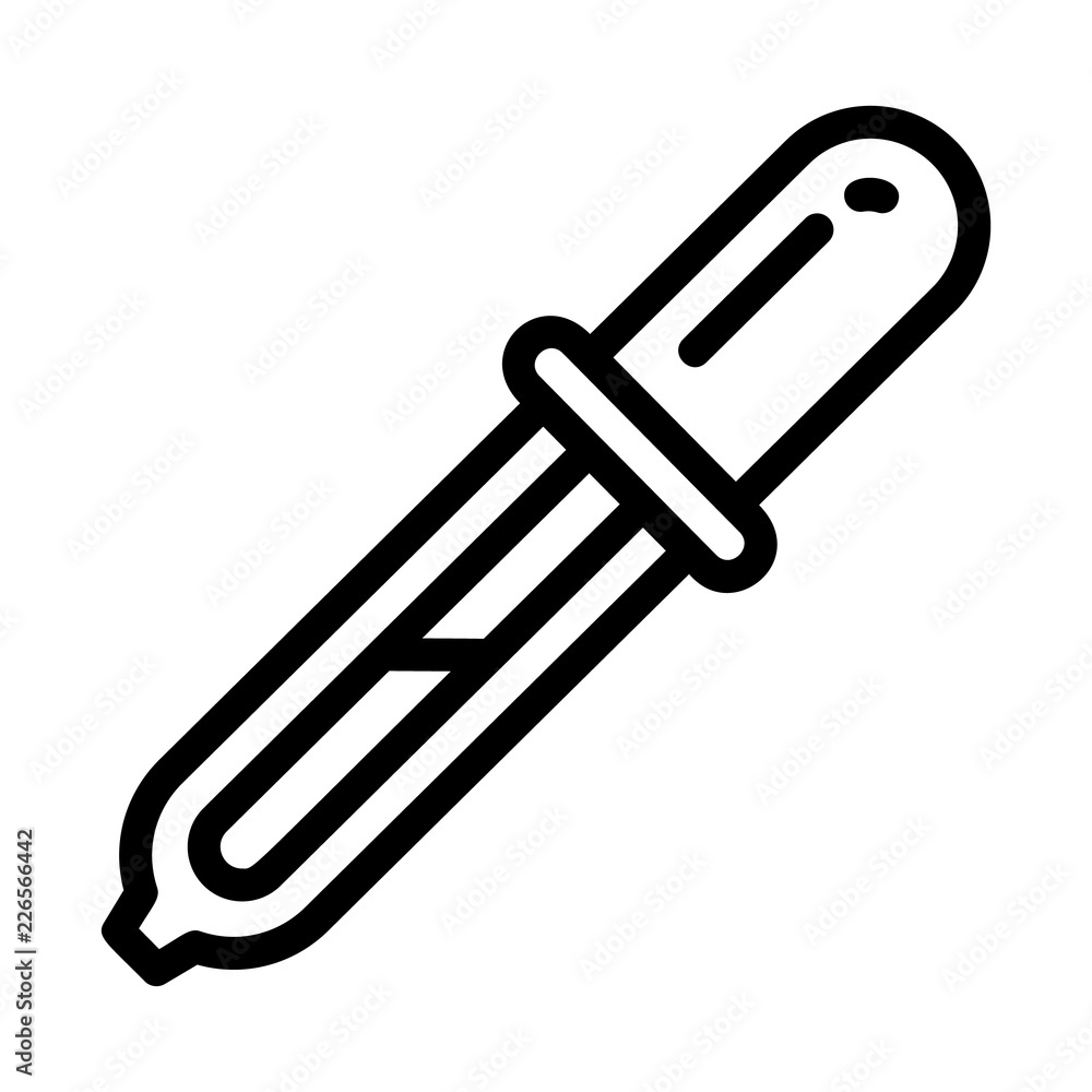 Poster pipette icon. outline pipette vector icon for web design isolated on white background