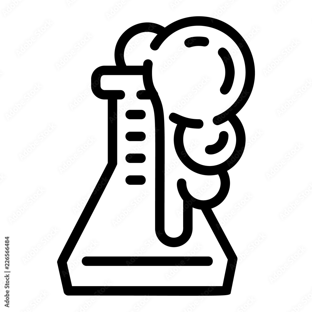 Poster flask reaction icon. outline flask reaction vector icon for web design isolated on white background