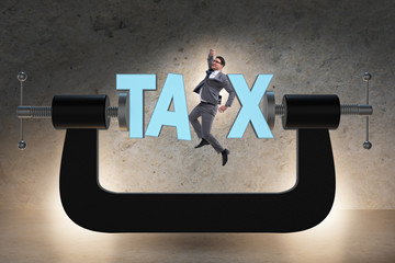 Business concept of tax payments burden