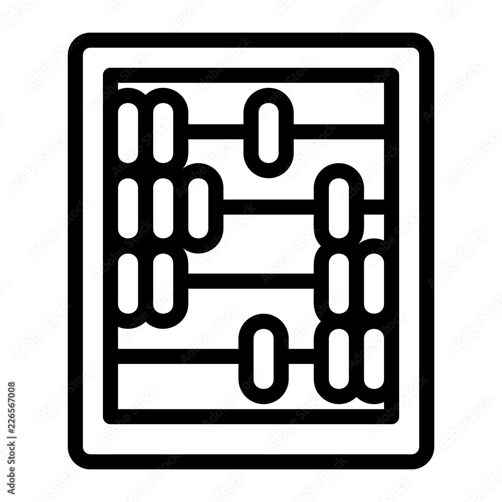 Poster retro wood calculator icon. outline retro wood calculator vector icon for web design isolated on whi