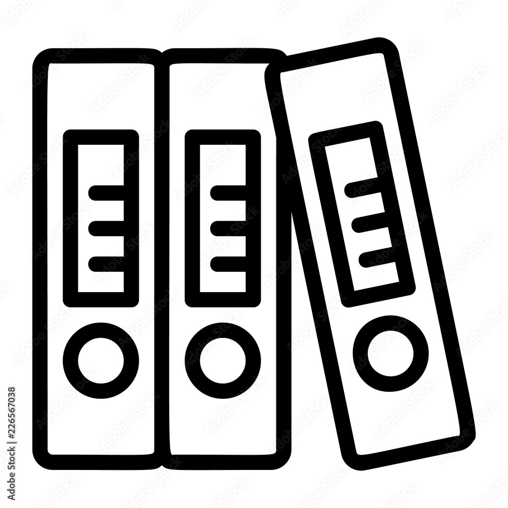 Poster office folder icon. outline office folder vector icon for web design isolated on white background