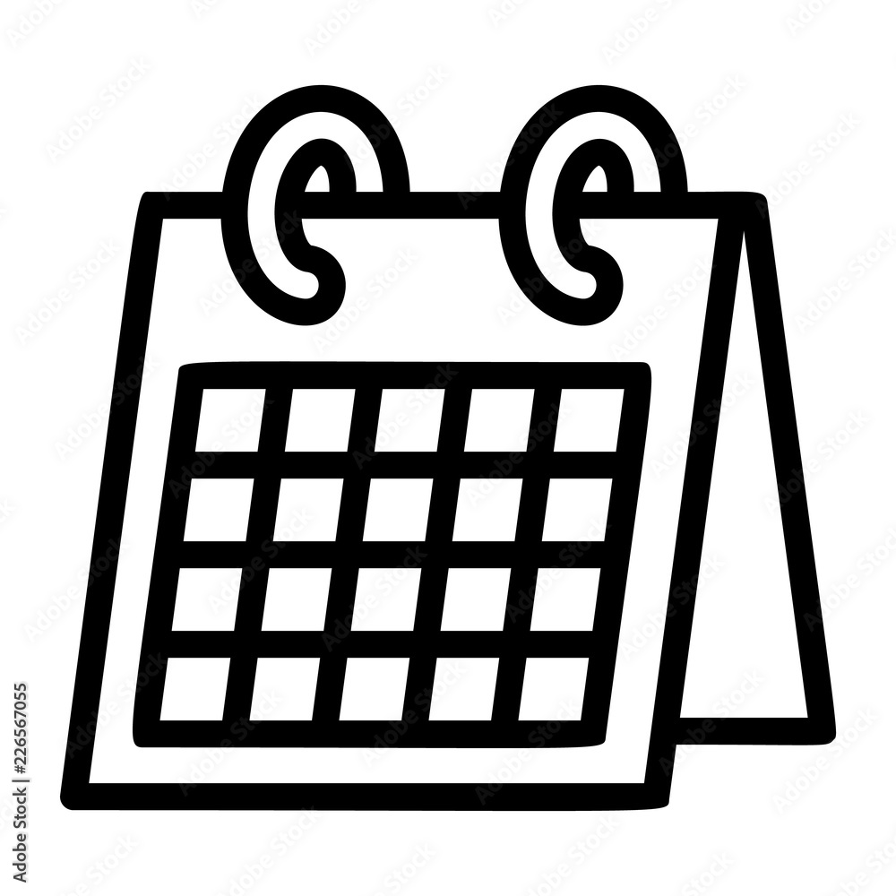Poster office calendar icon. outline office calendar vector icon for web design isolated on white backgroun