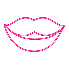 party lips mouth neon