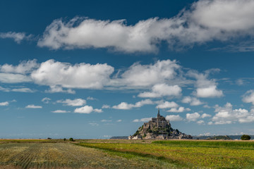 Le Mont Saint Michelle on a sunny day in summer