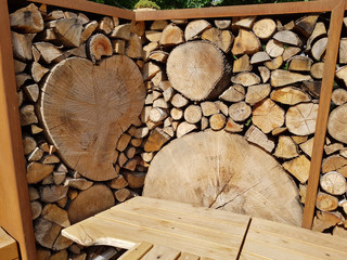 Holzwand, Sichtschutz