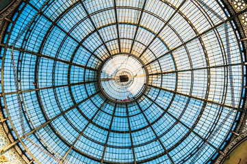 Panoramic ceiling in galleria in Milan