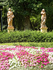 Sculpture of 4 seasons in municipal garden in Rzeszow, Poland.