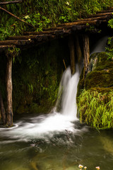 Fototapeta na wymiar Plitvice National Park Waterfall under Boardwalk - Studio Fenkoli photography by Tiina Söderholm