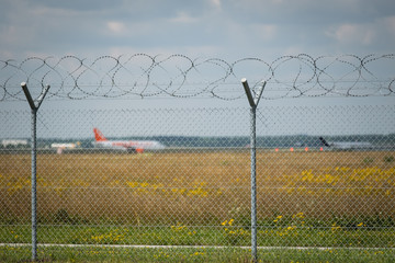 Airport security fence