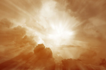 Rays in sky