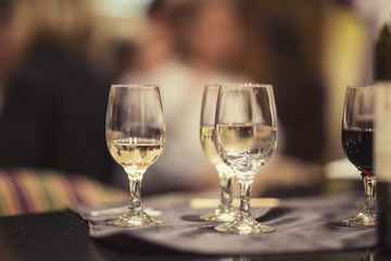 Half Full Wine Glasses