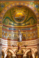 Fototapeta na wymiar Notre Dame De La Garde cathedral church in Marseille - France