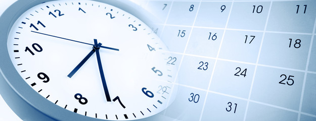 Fototapeta premium Clock and calendar