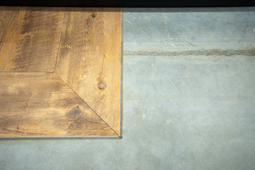 wood and concrete