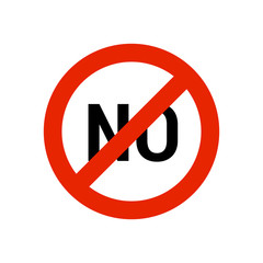NO sign vector icon, stop saying no symbol. Modern, simple flat vector illustration for web site or mobile app
