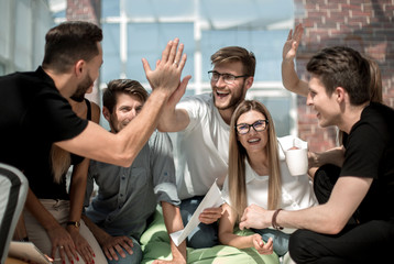 creative business team starts a new business project