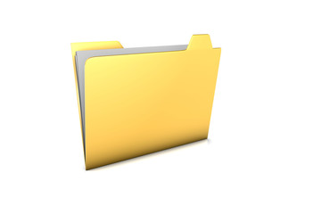 3D rendered Illustration of a turning folder.
