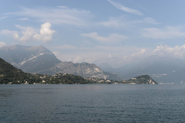 Lake Como and alps in the background.