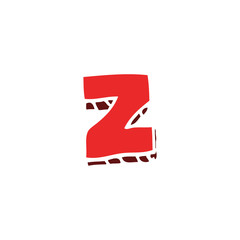 cartoon doodle letter z