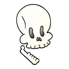 cartoon doodle halloween skull