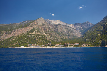 Panoramic view from Kumburnu or Belcekiz Beach in Fethiye.