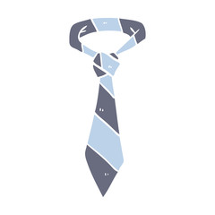 flat color style cartoon striped office tie
