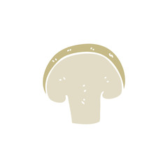 flat color style cartoon mushroom slice