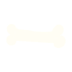 flat color illustration of a cartoon bone