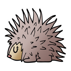 cartoon doodle spiky hedgehog