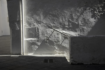 white plastered wall