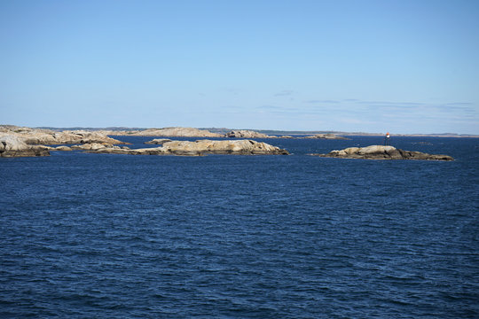Rocky shores of the Swedish islands.