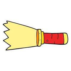 cartoon doodle lit torch