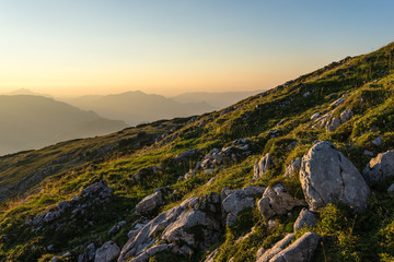 Abends in den Bergen