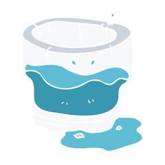 cartoon doodle old water glass