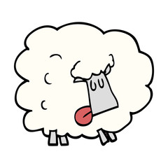 cartoon doodle funny sheep