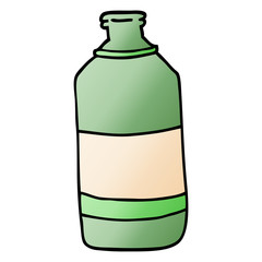 cartoon doodle old green bottle
