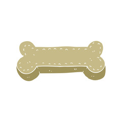 flat color style cartoon dog biscuit