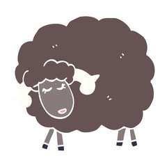 cartoon doodle black sheep