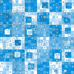 Abstract Geometric Blue Large Squares Background - Illustration