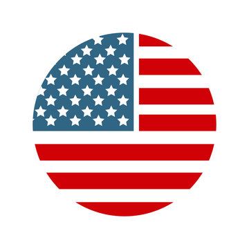 Vector image of American flag.