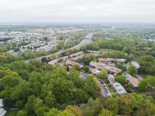 Aerial of Parkville homes in Baltimore County, Maryland