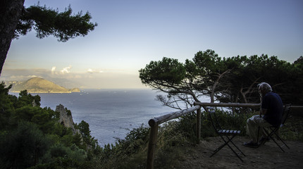 Fototapeta na wymiar Sea view from Capri