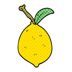 cartoon doodle organic lemon